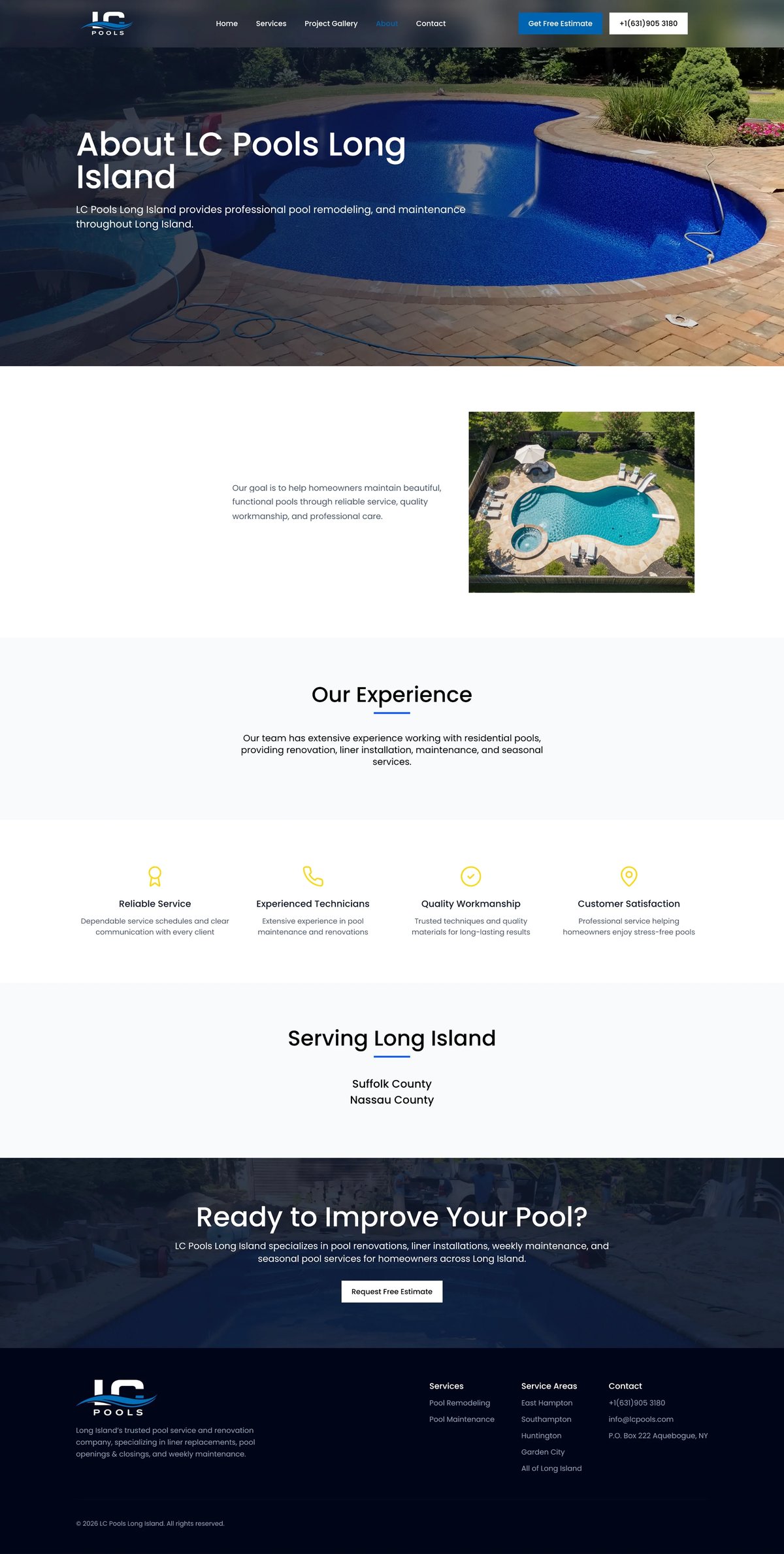 LC Pools project gallery page